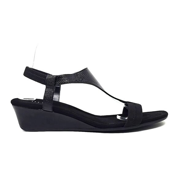 Alfani Vacanzaa Step 'N Flex Wedge Black Sandals Women's Size 10M - Picture 6 of 12